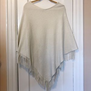 Off-White Woven Poncho